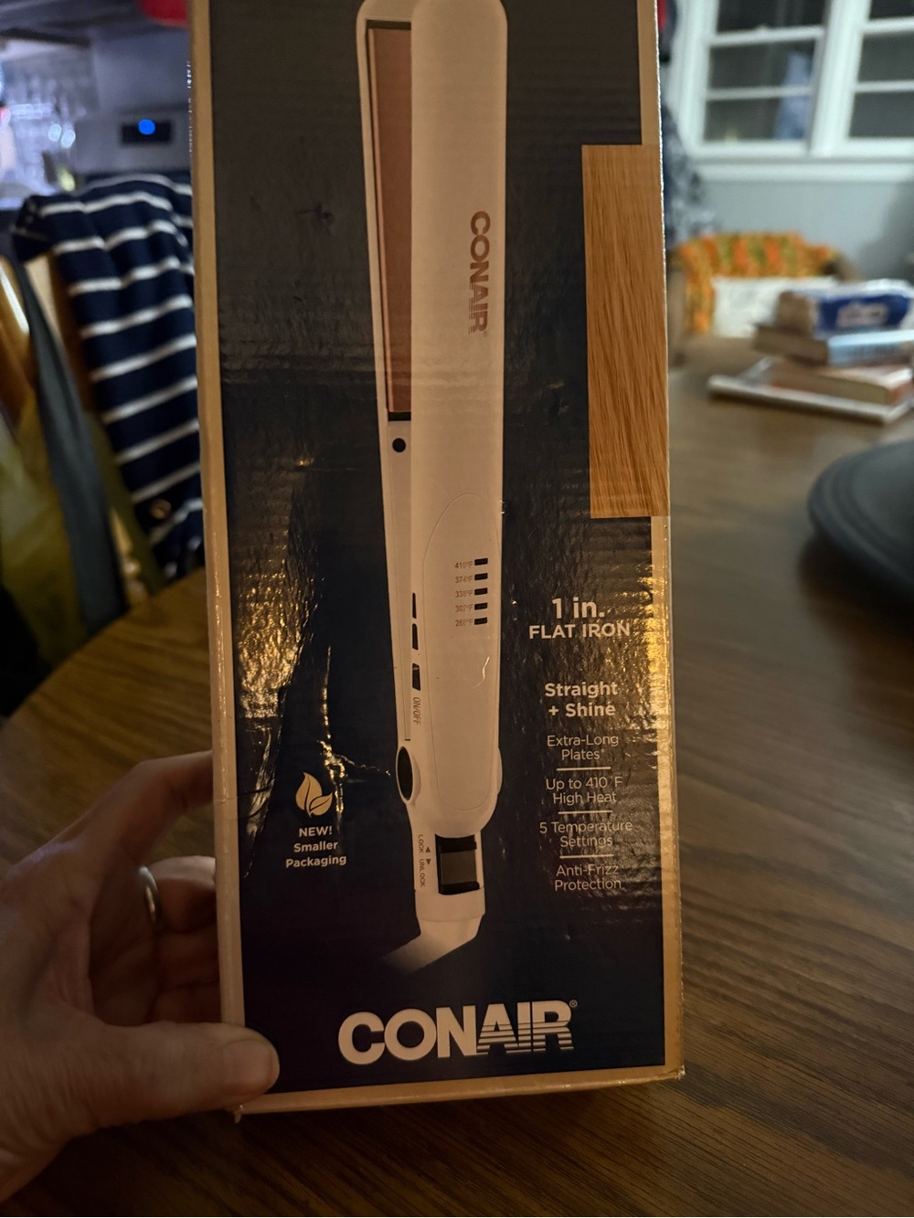 White 1 in. Double Ceramic Flat Iron - Straight + Shine
